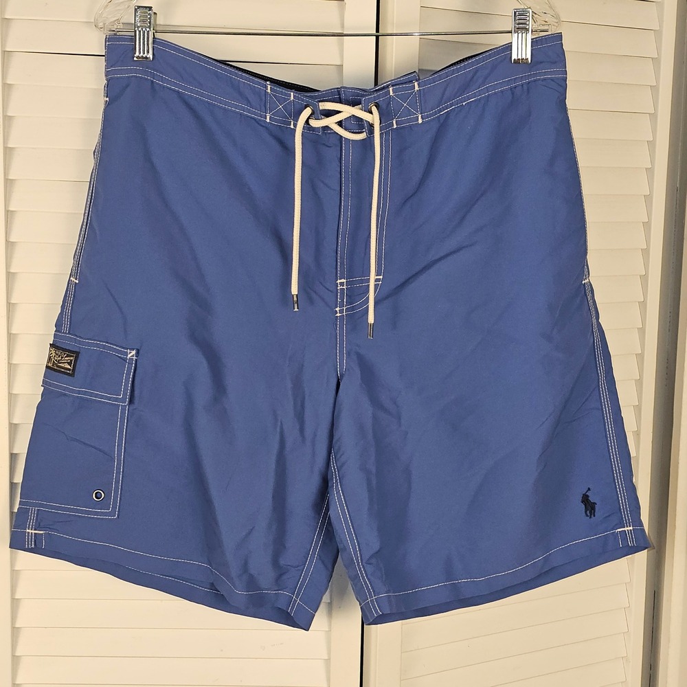 Polo Ralph Lauren Mens Blue Swim Trunks Shorts Large